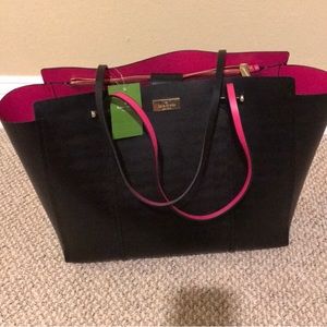 Kate spade black and pink purse